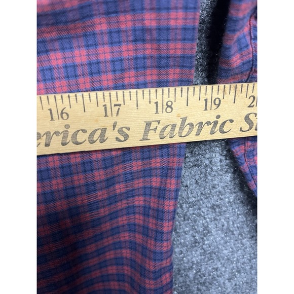 Charles Tyrwhitt COTTON SLIM FIT Mens Size S Blue Red Plaid Dress Shirt - Picture 10 of 10